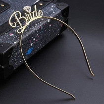 Brain Giggles Gold Plated Bride Headband Bachelorette Party Bride Tiara Headband For Wedding Bachelorette Party Decoration Headpiece For Bride Bachelorette Party Favors Gifts For Women