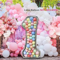 Brain Giggles 65-Inch Silver Number Foil Balloons Helium Mylar Balloons For Birthday, Anniversary And Party Decorations (Number 1)