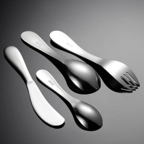 Brain Giggles Kids Cutlery Set Stainless Steel Kids Tableware Set of 4 with Gift Box Packing, Children Cutlery Set Metal Spoon And Forks Set
