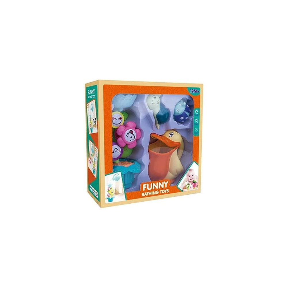 Brain Giggles Baby Bath Toy Set Flower Waterfall Water Station Fun Animal Bath Toys For Kids Toddlers Bath Time Learning Toy, Flower