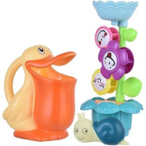 Brain Giggles Baby Bath Toy Set Flower Waterfall Water Station Fun Animal Bath Toys For Kids Toddlers Bath Time Learning Toy, Flower