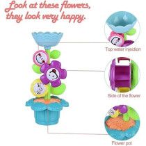 Brain Giggles Baby Bath Toy Set Flower Waterfall Water Station Fun Animal Bath Toys For Kids Toddlers Bath Time Learning Toy, Flower