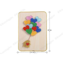 Brain Giggles Creative Diy Craft Kit With String Art Heart Pattern String Art Kit Crafting Supplies For Kids Girls Beginner Adult Ages 5-12 Years (Heart String Art), 21 x 30cm
