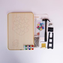 Brain Giggles Creative Diy Craft Kit With String Art Heart Pattern String Art Kit Crafting Supplies For Kids Girls Beginner Adult Ages 5-12 Years (Heart String Art), 21 x 30cm