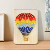 Brain Giggles All Inclusive 3D Diy String Art Kit for Adults And Kids, Arts And Crafts For Kids Ages 8-12, Complete Diy Kit For Girls on Birthday, Eid, Christmas (Hot Air Balloon), 21 x 30cm