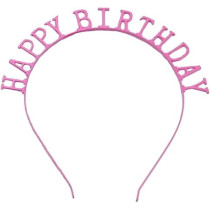 Brain Giggles Happy Birthday Letter Design Headband, Pink