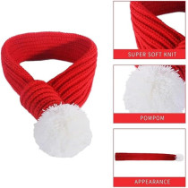 Brain Giggles Dog Santa Hat With Scarf Kids Christmas Cap Doggy Christmas Costume Pet Warm Headgear And Neck Accessories For Small Dogs Cats Pets (PET HAT And SCARF)