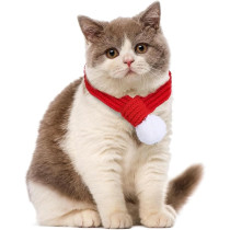 Brain Giggles Dog Santa Hat With Scarf Kids Christmas Cap Doggy Christmas Costume Pet Warm Headgear And Neck Accessories For Small Dogs Cats Pets (PET HAT And SCARF)