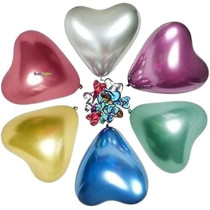 Brain Giggles Multicolor Heart-Shaped 10-Inch Latex Balloons Perfect for Every Occasion, 10 Pieces