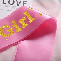 Brain Giggles Stylish Birthday Sash For Girls And Adults Fashionable Satin Birthday Girl Sash With Gold/Pink Lettering One-Size-Fits-All