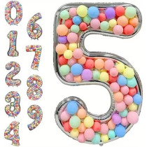 Brain Giggles 65-Inch Silver Number Foil Balloons Helium Mylar Balloons For Birthday, Anniversary And Party Decorations (Number 5)