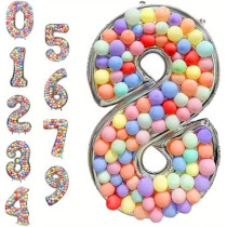 Brain Giggles 65-Inch Silver Number Foil Balloons Helium Mylar Balloons For Birthday, Anniversary And Party Decorations (Number 8)