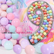 Brain Giggles 65-Inch Silver Number Foil Balloons Helium Mylar Balloons For Birthday, Anniversary And Party Decorations (Number 9)
