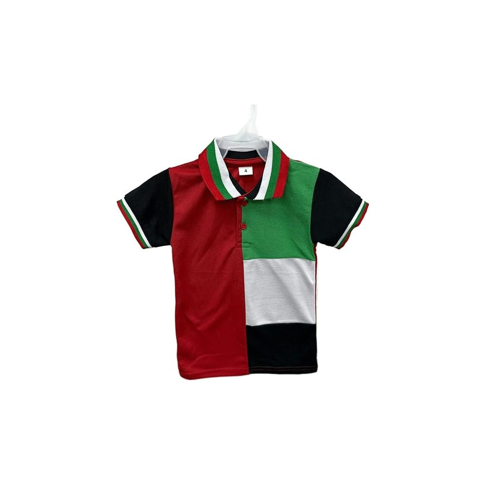 Brain Giggles UAE National Day Tshirt For Kids, Unisex, National Day Dress, UAE Flag Tshirt, 13-15 Years