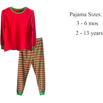 Brain Giggles Kids Night Pajamas Boys Girls, Kids Night Suits, Boys Girls Pajama Set, Pajamas For Kids Night Wear Sleepwear, Kids Night Dress Boys Girls, Cotton Night Suit Kids, 2 Years, Red/Green