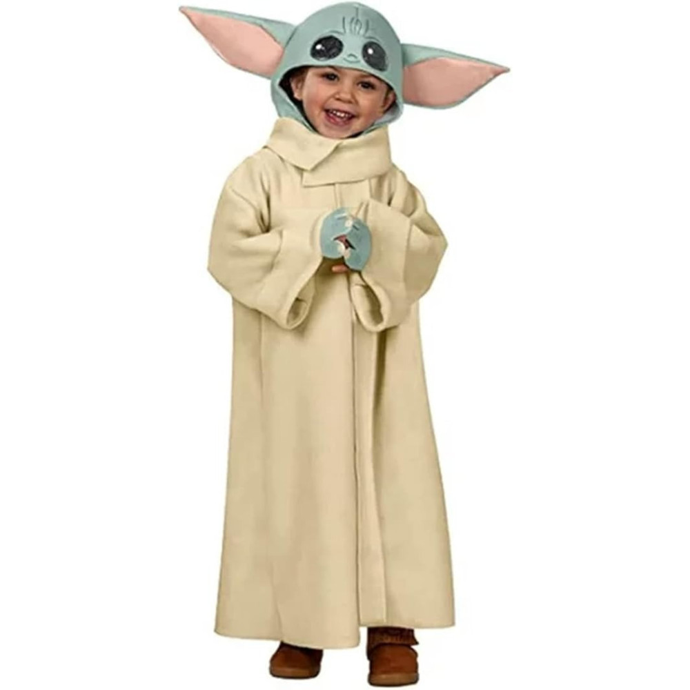Brain Giggles Halloween Costume Cosplay Star Wars Mandalorian Baby Yoda Costume Halloween Costume For Kids, Small