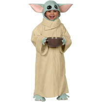 Brain Giggles Halloween Costume Cosplay Star Wars Mandalorian Baby Yoda Costume Halloween Costume For Kids, Small
