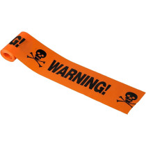 Brain Giggles Halloween Caution Tape, 6M Orange Hazard Warning Tape For Halloween Decorations, Safety Printed Tape For Workplace Danger Areas Halloween Party Decorations