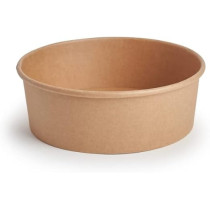 Ecoway Compostable Heavy Duty Made Of Paper, 1000 Ml, Pack Of 25, Disposable Bowls Eco-Friendly Biodegradable Perfect For Salad, Soup, Dessert, Hot Or Cold Use, Brown