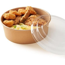 Ecoway Compostable Heavy Duty Made Of Paper, 1000 Ml, Pack Of 25, Disposable Bowls Eco-Friendly Biodegradable Perfect For Salad, Soup, Dessert, Hot Or Cold Use, Brown
