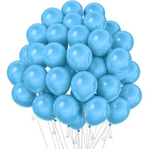 Brain Giggles 50Pcs Metallic Balloon 12Inch Latex Balloon For Party Balloon, Wedding, Graduation, Kids Birthday Party, Christmas, Baby Shower, Party Supplies, Arch Balloon (Blue)
