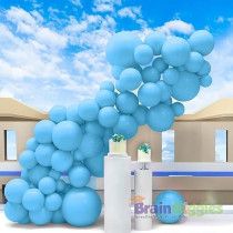 Brain Giggles 50Pcs Metallic Balloon 12Inch Latex Balloon For Party Balloon, Wedding, Graduation, Kids Birthday Party, Christmas, Baby Shower, Party Supplies, Arch Balloon (Blue)