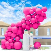 Brain Giggles 50Pcs Metallic Balloon 12 Inches Latex Balloon For Party Balloon, Wedding, Graduation, Kids Birthday Party, Christmas, Baby Shower, Party Supplies, Arch Balloon (Dark Pink)