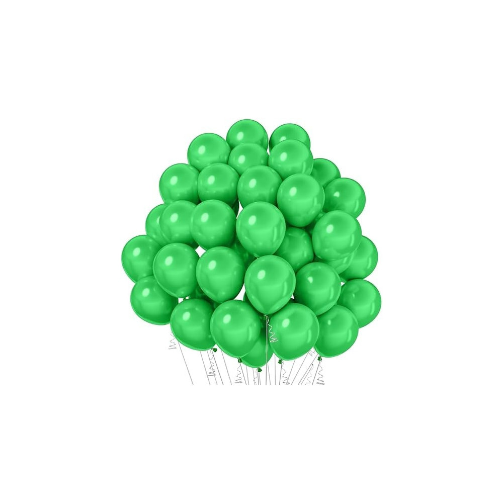Brain Giggles 50Pcs Metallic Balloon 12Inches Latex Balloon For Party Balloon, Wedding, Graduation, Kids Birthday Party, Christmas, Baby Shower, Party Supplies, Arch Balloon (Green)