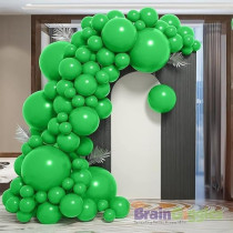 Brain Giggles 50Pcs Metallic Balloon 12Inches Latex Balloon For Party Balloon, Wedding, Graduation, Kids Birthday Party, Christmas, Baby Shower, Party Supplies, Arch Balloon (Green)