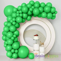 Brain Giggles 50Pcs Metallic Balloon 12Inches Latex Balloon For Party Balloon, Wedding, Graduation, Kids Birthday Party, Christmas, Baby Shower, Party Supplies, Arch Balloon (Green)