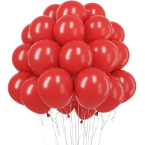 Brain Giggles 50Pcs Metallic Balloon 12Inches Latex Balloon For Party Balloon, Wedding, Graduation, Kids Birthday Party, Christmas, Baby Shower, Party Supplies, Arch Balloon (Red)
