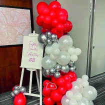 Brain Giggles 50Pcs Metallic Balloon 12Inches Latex Balloon For Party Balloon, Wedding, Graduation, Kids Birthday Party, Christmas, Baby Shower, Party Supplies, Arch Balloon (Red)