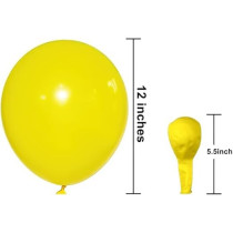 Brain Giggles 50Pcs Metallic Balloon 12Inches Latex Balloon For Party Balloon, Wedding, Graduation, Kids Birthday Party, Christmas, Baby Shower, Party Supplies, Arch Balloon (Yellow)