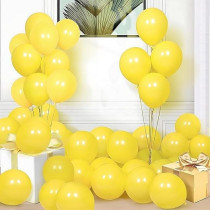 Brain Giggles 50Pcs Metallic Balloon 12Inches Latex Balloon For Party Balloon, Wedding, Graduation, Kids Birthday Party, Christmas, Baby Shower, Party Supplies, Arch Balloon (Yellow)