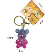 Brain Giggles Kawaii Key Chains For Girls Cute Pendant Cartoon Keyrings Anime Doll Silicone Key Holder For Christmas Birthday Gift, Bear