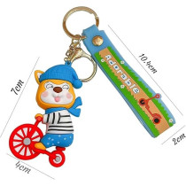 Brain Giggles Kawaii Key Chains For Girls Cute Pendant Cartoon Keyrings Anime Doll Silicone Key Holder For Bag Jewelry Car Keyring Christmas Birthday Gift, Bicycle Bear