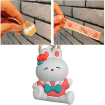 Brain Giggles Kawaii Key Chains For Girls Cute Pendant Cartoon Keyrings Anime Doll Silicone Key Holder For Bag Jewelry Car Keyring Christmas Birthday Gift, Bunny