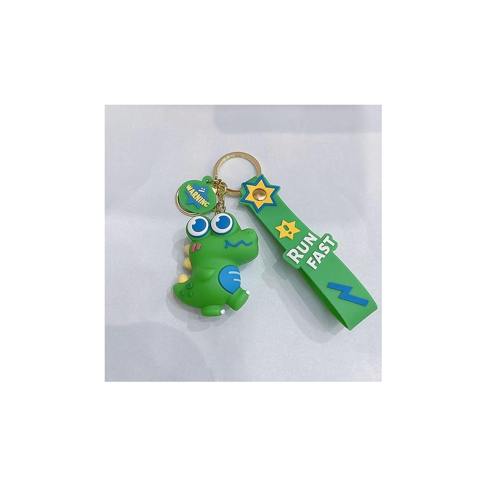 Brain Giggles Kawaii Key Chains For Girls Cute Pendant Cartoon Keyrings Anime Doll Silicone Key Holder For Bag Jewelry Car Keyring Christmas Birthday Gift, Green Dinosaur