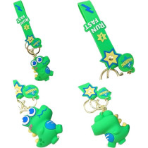 Brain Giggles Kawaii Key Chains For Girls Cute Pendant Cartoon Keyrings Anime Doll Silicone Key Holder For Bag Jewelry Car Keyring Christmas Birthday Gift, Green Dinosaur