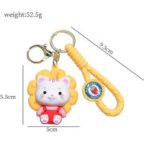 Brain Giggles Kawaii Key Chains For Girls Cute Pendant Cartoon Keyrings Anime Doll Silicone Key Holder For Bag Jewelry Car Keyring Christmas Birthday Gift, Kitty