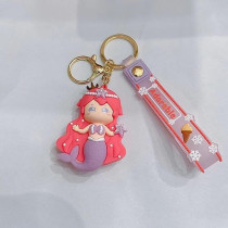 Brain Giggles Kawaii Key Chains For Girls Cute Pendant Cartoon Keyrings Anime Doll Silicone Key Holder For Bag Jewelry Car Keyring Christmas Birthday Gift, Mermaid