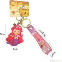 Brain Giggles Kawaii Key Chains For Girls Cute Pendant Cartoon Keyrings Anime Doll Silicone Key Holder For Bag Jewelry Car Keyring Christmas Birthday Gift, Mermaid