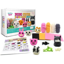 Brain Giggles Mini Cute Pom-Pom Pet Diy Craft Kit, Kids Science Activity Stem Science Diy Craft Project Toy, Perfect Arts And Crafts For Kids Aged 8+ Up (Mini Cute Pom-Pom Pet)