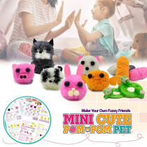 Brain Giggles Mini Cute Pom-Pom Pet Diy Craft Kit, Kids Science Activity Stem Science Diy Craft Project Toy, Perfect Arts And Crafts For Kids Aged 8+ Up (Mini Cute Pom-Pom Pet)