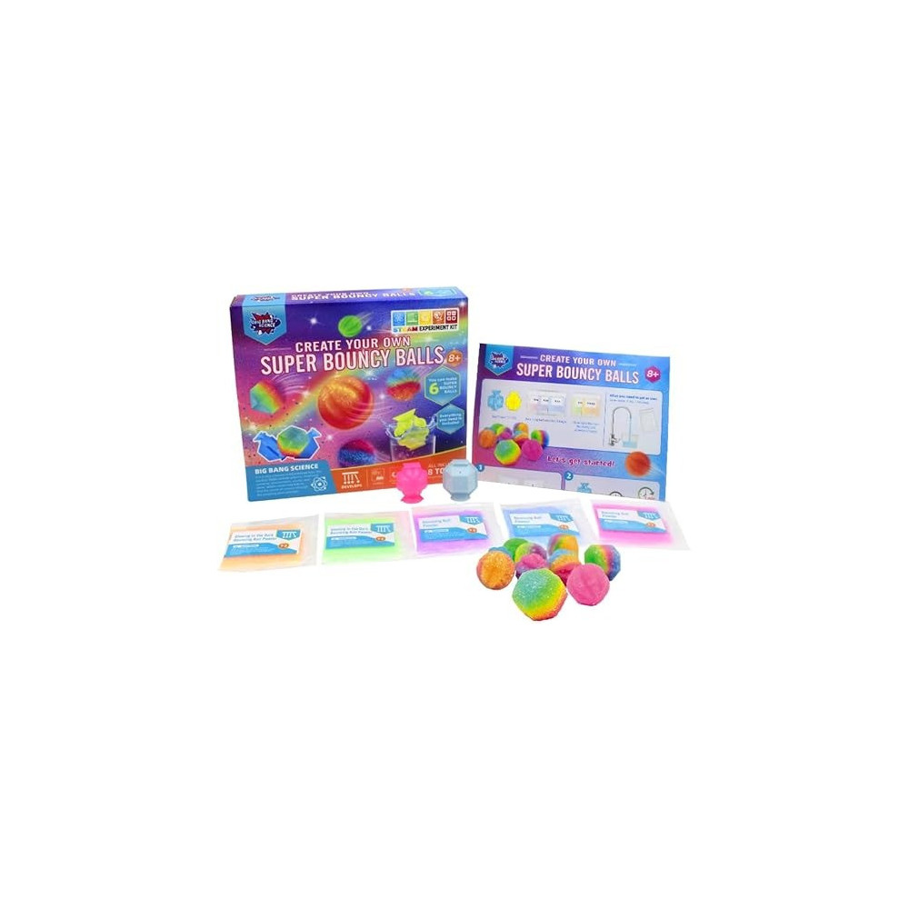 Brain Giggles Science Experiment Kit For Kids | Stem Toys For Boy Girls (Super Bouncy Balls)