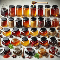 Small Glass Jars With Twist Black Lids, Airtight Food Storage Honey Jar Favors Leak Proof Seal (12, Round, 25Ml)