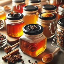 Small Glass Jars With Twist Black Lids|Airtight Food Storage Honey Jar Favors Leak Proof Seal (6, Hexagonal, 85Ml)