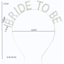 Brain Giggles Bride-To-Be Rhinestone Headband, Elegant Alloy Bridal Hair Accessory With Sparkling Letters (Silver)