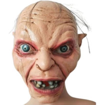 Brain Giggles Halloween Scary Mask, Durable, Adjustable Full Face Costume Mask For Men And Women, Gollum Mask