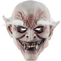 Brain Giggles Halloween Scary Mask, Durable, Adjustable Full Face Costume Mask For Men And Women, Old Vampire Mask